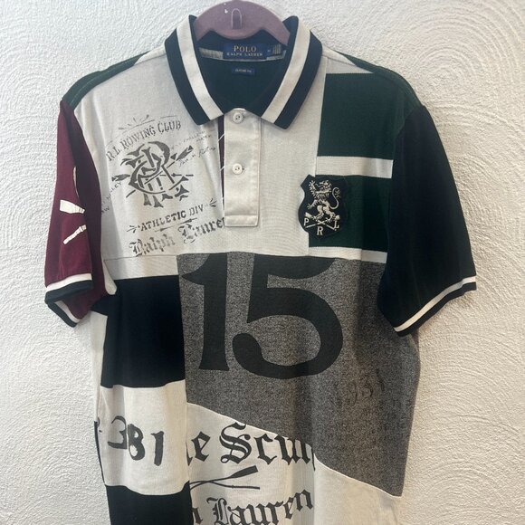 Rare - Sold Out Men's Ralph Lauren Graphic Short Sleeve Polo Shirt / Embroidered - Picture 1 of 8